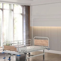 Betegápolási mechanikus ágy oldalkorláttal, ABS, kétfunkciós, MG4022