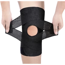 Tépőzáras térdrögzítő keresztpántokkal 