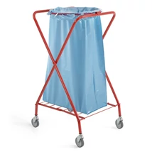 Szennyesgyűjtő kocsi króm, fix - 120l