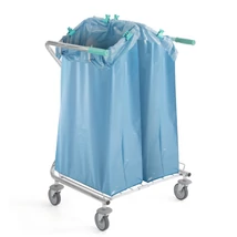 Szennyesgyűjtő kocsi DUPLA - 2x120l