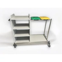 Ágyazó kocsi, polcos - rozsdamentes