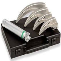 Laryngoscop szet GIMA GREEN F.O.LED ADULT SET 4 részes MC-INTOSH 1-2-3-4 - 3.5 V - 40.000 lux