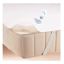 Ágyvédő lepedő GUMIPÁNTOS alul PVC felül frottír, 140x200cm