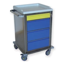 Modularis medicai kocsi ROZSDAMENTES - 1 kis és 3 közepes fiókkal