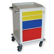 Modularis medikai kocsi - 2 kis, 1 közepes, 1 nagy fiókkal