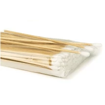 RAUCOTUPF vattapálca KIS fejjel 500 db, 15cm fa nyél, 5 db/csomag, STERIL