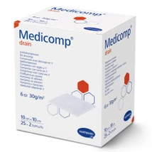 Medicomp Drain nedvszívó sebpárna Y bevágással, 6rtg, STERIL, 7,5x77,5x7,5c,5 cmm 50db