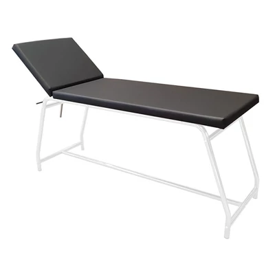 Belgyógyászati vizsgálóágy 120 kg - fehér váz, fekete kárpit