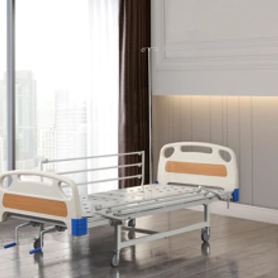 Betegápolási mechanikus ágy oldalkorláttal, kétfunkciós, MG4018