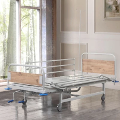 Betegápolási mechanikus ágy oldalkorláttal, kétfunkciós, MG4020