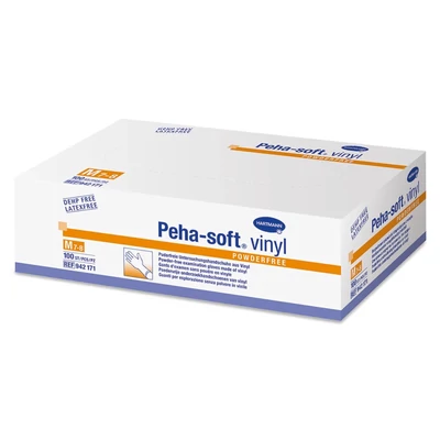 Peha-soft vinyl, púdermentes vizsgáló kesztyű 100db