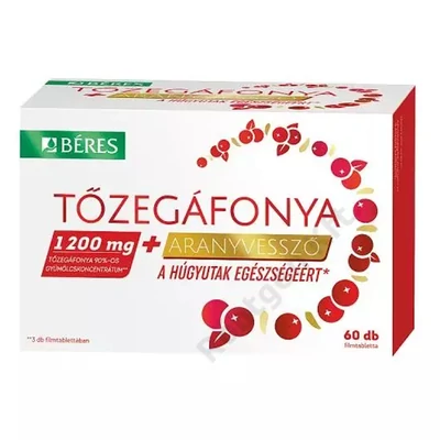 Béres Tőzegáfonya + Aranyvessző filmtabletta 60 db