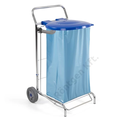 Szennyesgyűjtő kocsi kerékkel, fedővel - 120l