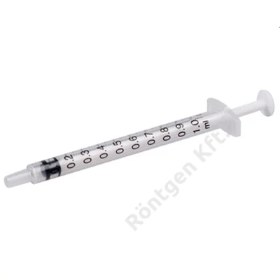 Inzulinos fecskendő 1 ml műanyag steril (tű nélkül) 100 NE