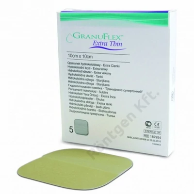 GRANUFLEX EXTRA THIN 10 X 10 CM hydrokolloid vékony kötszer