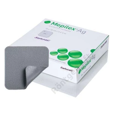 MEPILEX Ag 17,5x17,5 cm ezüsttel impregnált habkötszer