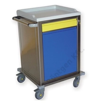 Modularis medicai kocsi ROZSDAMENTES - 1 kis fiókkal, 1polcos egységgel