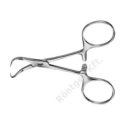 AESCULAP BACKHAUS kendő fogó - hajlított - hegyes - 11 cm - BF432R