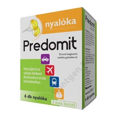 Predomit Kids étrend-kiegészítő nyalóka gyömbérrel 6 db