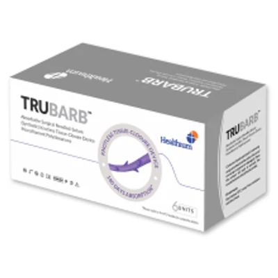TRUBARB felszívodó varrat tűvel 3/0 félkör 1/2 tű 19mm - 45cm - lila 6 db