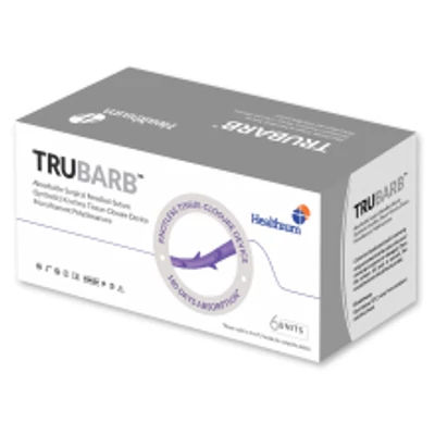 TRUBARB felszívodó varrat tűvel 3/0 fékör 1/2 tű 26mm - 45cm - lila 6 db