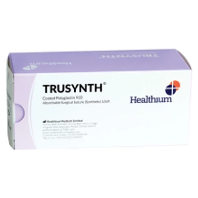 TRUSYNTH felszívodó varrat 3/0 hajlított 1/2 tű 19mm - 75cm - lila 12db