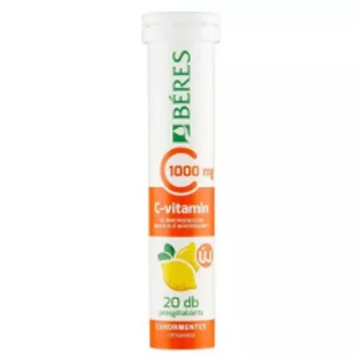 Béres C-vitamin 1000 mg cukormentes pezsgőtabletta citrom 20 db